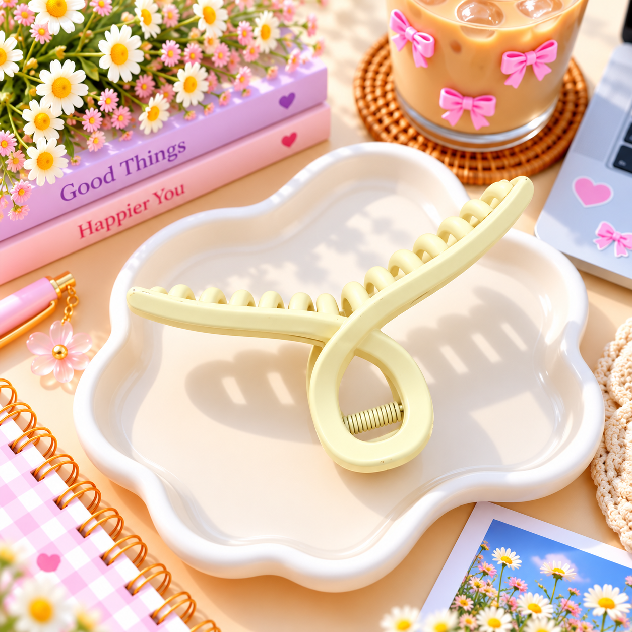 Pastel S-Shaped Hair Claw - Neon