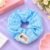 Striped Oversized Hair Scrunchie Blue