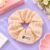 Striped Oversized Hair Scrunchie Beige