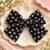 Polka Dot Hair Bow - Black