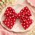 Polka Dot Hair Bow - Red