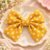 Polka Dot Hair Bow - Yellow