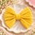 Striped Hair Bow - Yellow