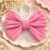 Striped Hair Bow - Pink