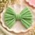 Striped Hair Bow - Green