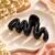 Glossy Zigzag Hair Clutcher - Black