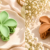 Flower Hair Claw - Green & Sand