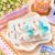 Flower Hair Claw - Purple, Blue & Brown