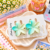 Flower Hair Claw - Brown, Orange & Light Blue